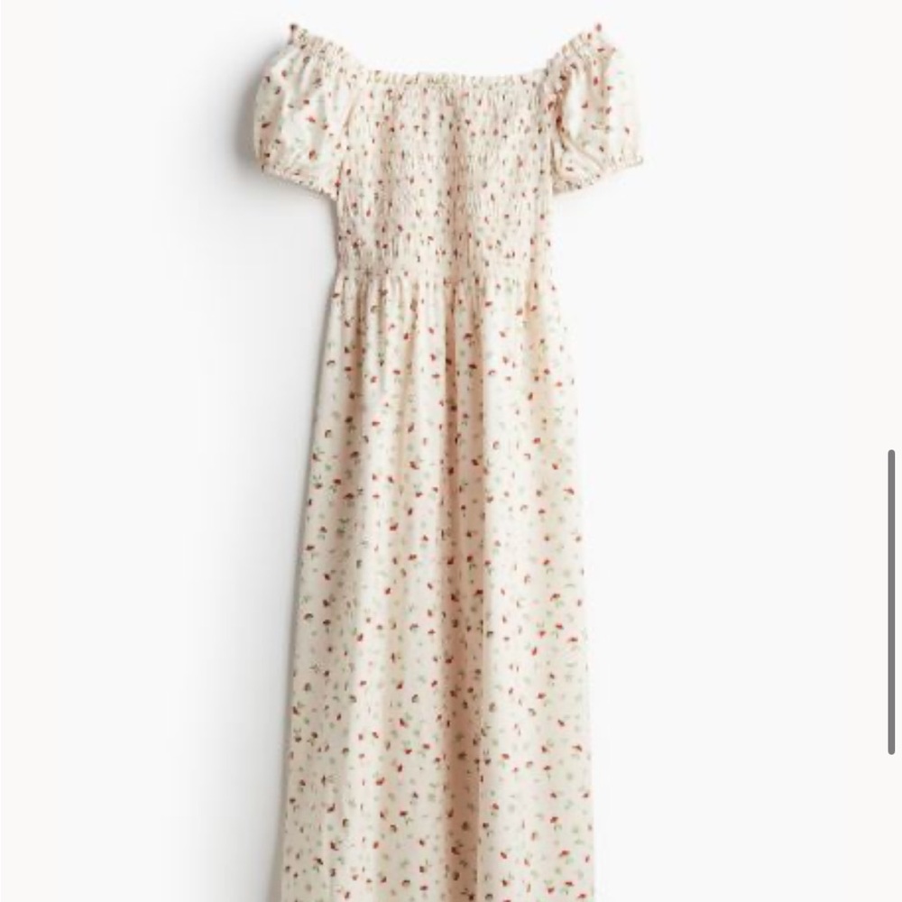 H&M Off the Shoulder Poplin Dress